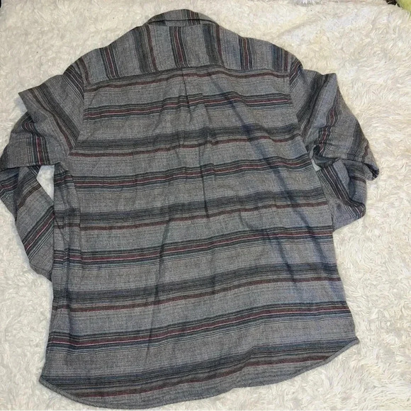 Carbon 2 Cobalt Mens Large Striped Button Down Shirt / Flannel - Picture 5 of 5